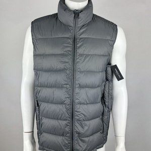 Kenneth Cole Puffer Vest Mens L NWT Full Zip Pocket Sleeveless Lightweigh Jacket
